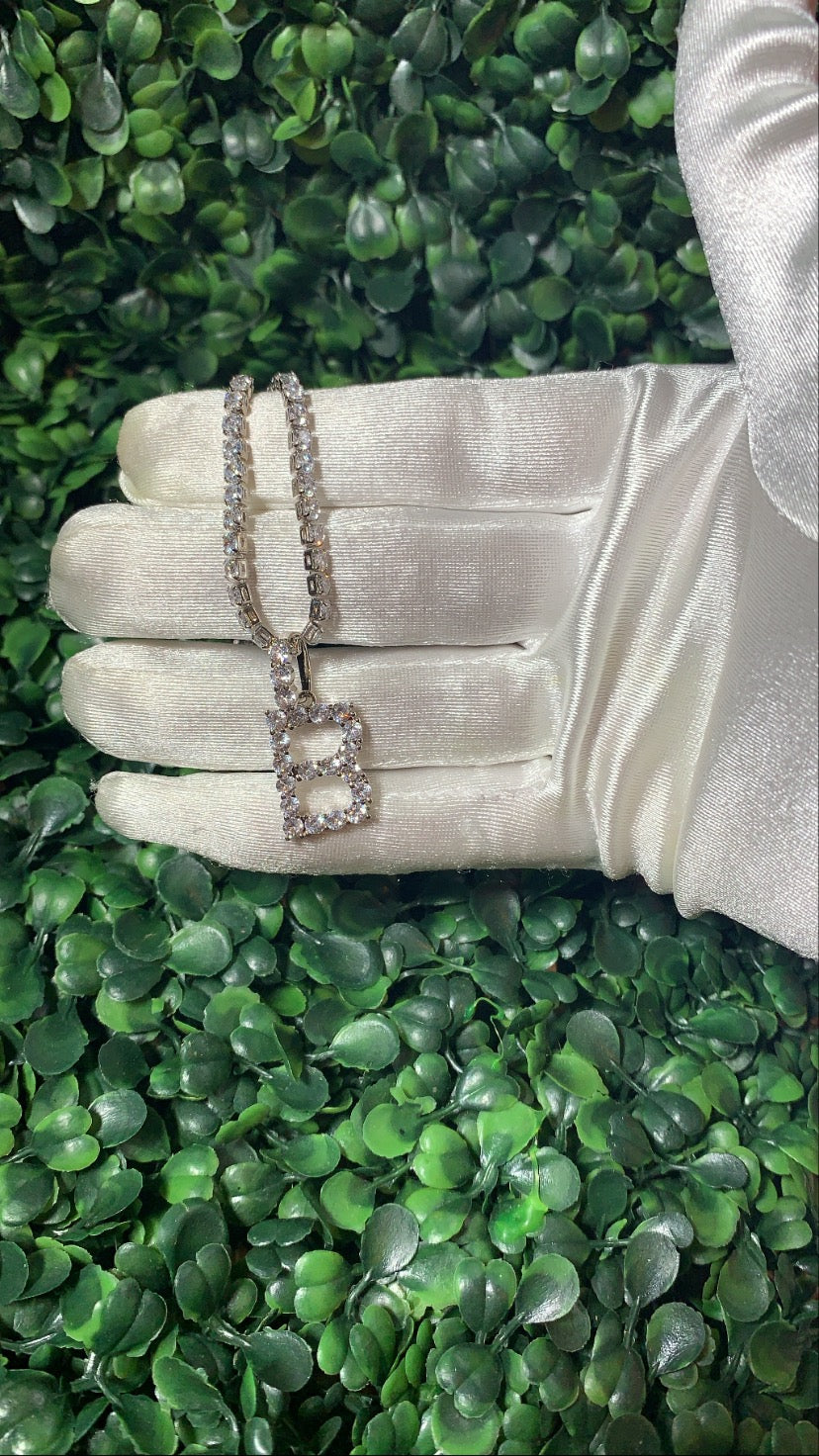 Tennis Initial Necklace  image 1
