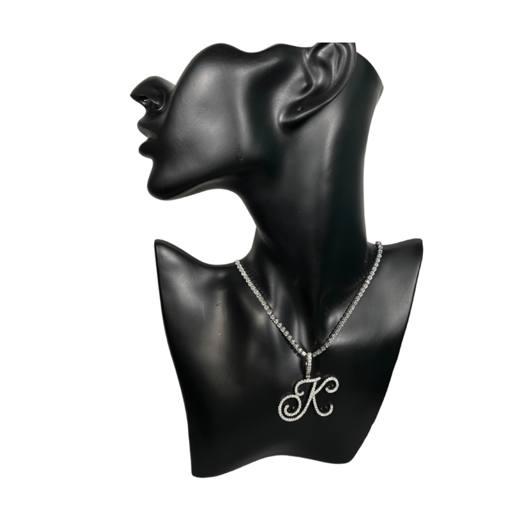 Cursive Tennis Necklace image 0